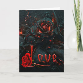 Festiva Tarjeta de Día de San Valentín gótica