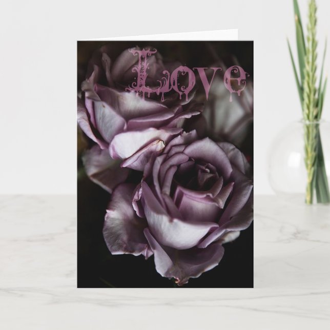 Festiva Tarjeta de Día de San Valentín gótica (Anverso)