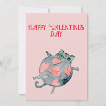 Tarjeta de Día de San Valentín para gato - tarjeta