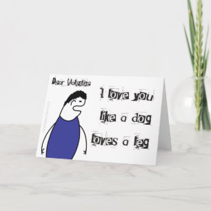 Festiva Tarjeta de Día de San Valentín Quirky de Peel Twis