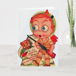 Festiva Tarjeta de Día de San Valentín victoriana vintage