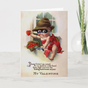 Festiva Tarjeta de Día de San Valentín victoriana vintage