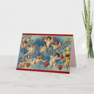 Festiva Tarjeta de Día de San Valentín Vintage