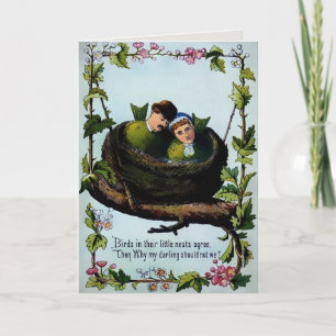 Festiva Tarjeta de Día de San Valentín Vintage