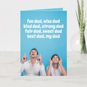 Festiva Tarjeta de Día del Padre con Mensaje Sentimental D