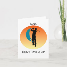 Festiva Tarjeta de Día del Padre para Golfistas Doblada