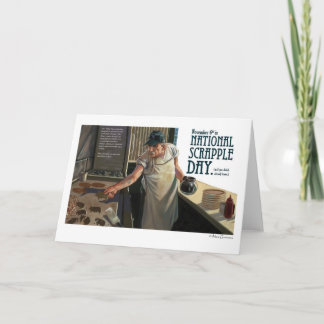 Festiva Tarjeta de Día Nacional del Escrapple