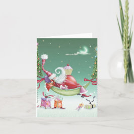 Festiva Tarjeta de Día para Navidades caprichosos - Torta