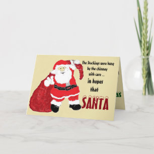 Festiva Tarjeta de dinero Santa