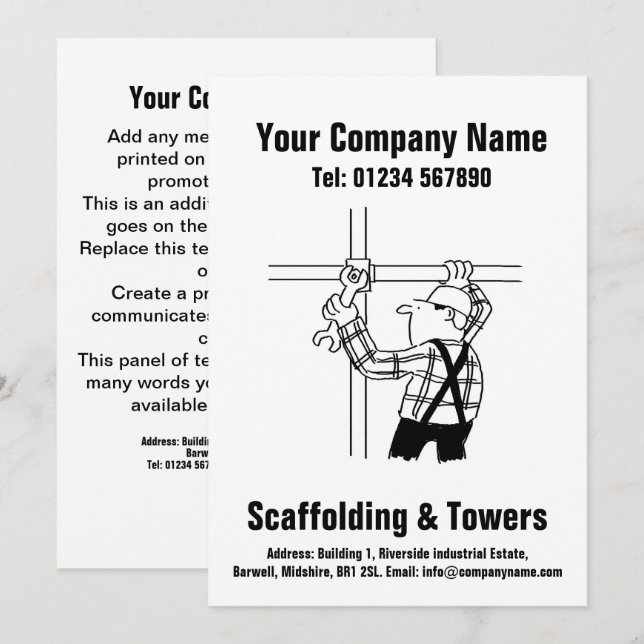 Festiva Tarjeta de diseño de Personalizado de Scaffolding (Anverso / Reverso)