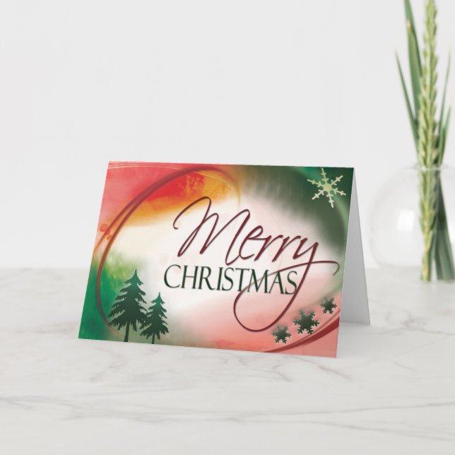 Festiva Tarjeta de diseño navideño (Anverso)