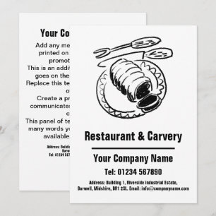 Festiva Tarjeta de diseño para Personalizado de restaurant