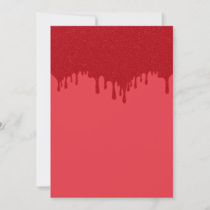 Festiva Tarjeta de diseño rojo tomate goteo personalizado