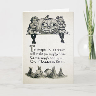 Festiva Tarjeta de dolor de Halloween vintage