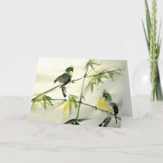Festiva Tarjeta de dos pájaros