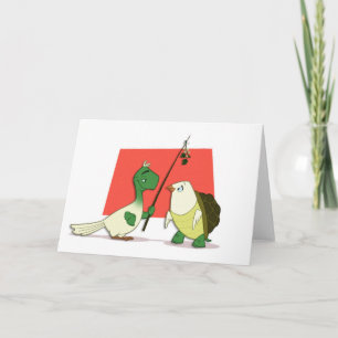 Festiva Tarjeta de "dos palomas de la tortuga" (espacio en