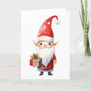 Festiva Tarjeta de duende del taller de Santa
