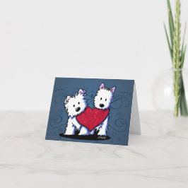 Festiva Tarjeta de dúo de Westie conmovedora