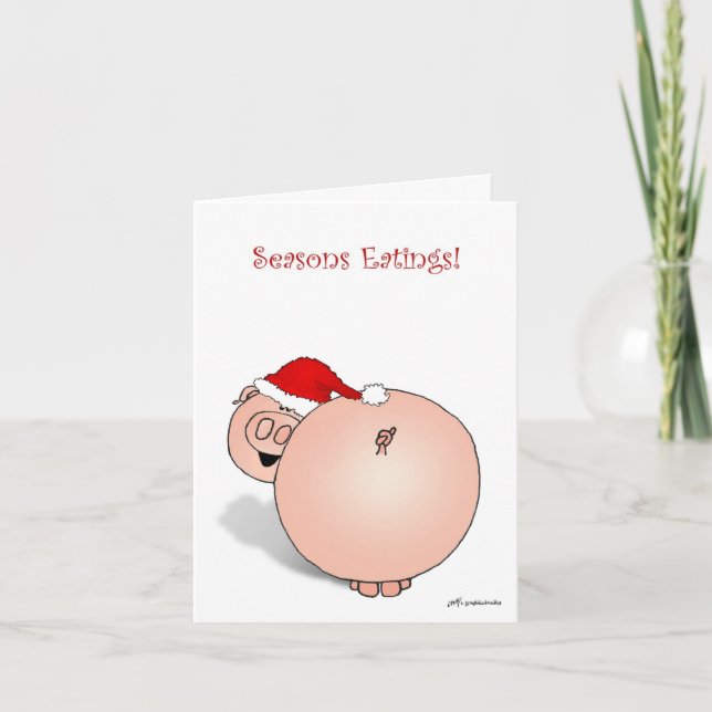 Festiva Tarjeta de Eatings de las estaciones (Anverso)