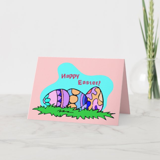 Festiva Tarjeta de Eggs de Pascua (Anverso)