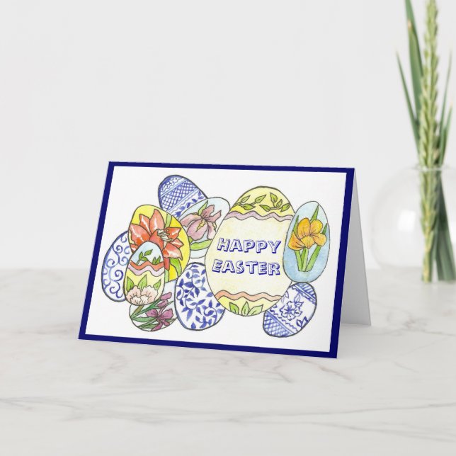 Festiva Tarjeta de Eggs de Pascua (Anverso)