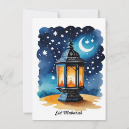 Festiva Tarjeta de Eid Mubarak