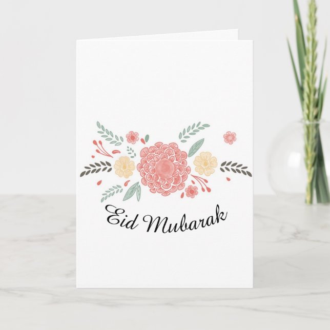 Festiva Tarjeta de Eid Mubarak (Anverso)