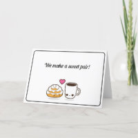 Tarjeta de El día de San Valentín Cinnamon Roll an