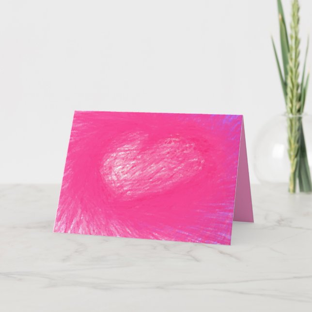 Festiva tarjeta de El día de San Valentín de arte abstract (Anverso)