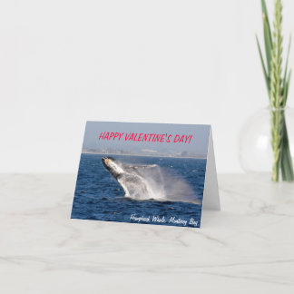 Festiva Tarjeta de El día de San Valentín de ballena jorob