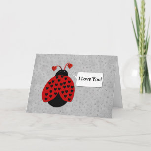 Festiva Tarjeta de El día de San Valentín de Bug de Amor