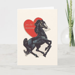 Festiva Tarjeta de El día de San Valentín de Caballo Negro