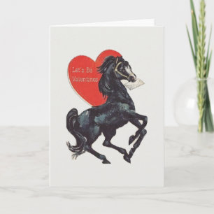 Festiva Tarjeta de El día de San Valentín de Caballo Negro