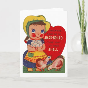 Festiva Tarjeta de El día de San Valentín de Chica de gran