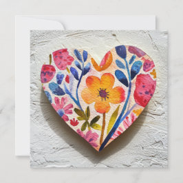 Festiva Tarjeta de El día de San Valentín de corazón