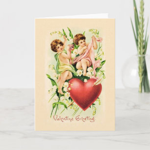 Festiva Tarjeta de El día de San Valentín de corazón cupid