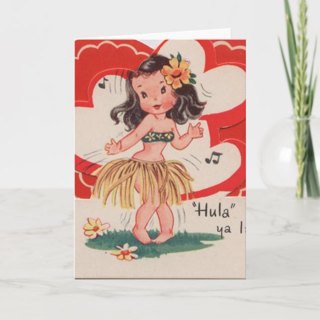 Festiva Tarjeta de el día de San Valentín de cosecha (Anverso)