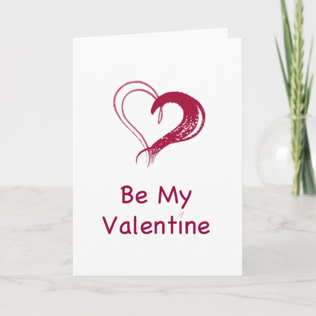 Festiva Tarjeta de El día de San Valentín de Doodle Love H (Anverso)