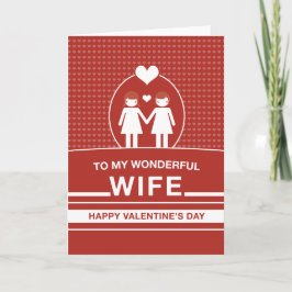 Festiva Tarjeta de El día de San Valentín de esposa