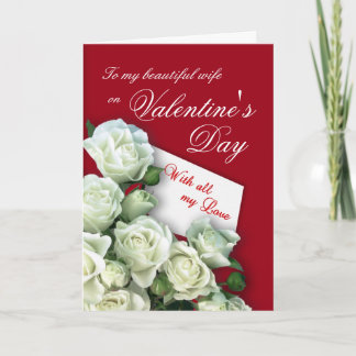 Festiva Tarjeta de El día de San Valentín de esposa