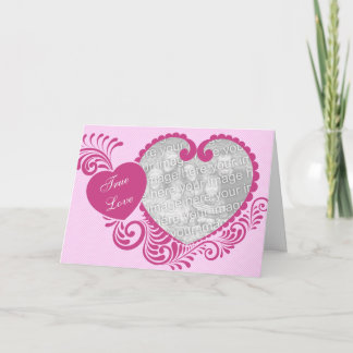 Festiva Tarjeta de El día de San Valentín de foto de coraz