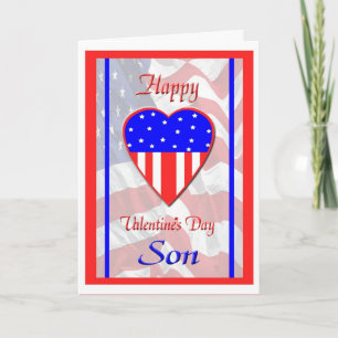 Festiva Tarjeta de El día de San Valentín de hijo militar