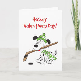 Festiva Tarjeta de El día de San Valentín de hockey - Perr