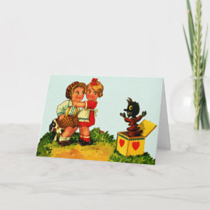 Festiva Tarjeta de El día de San Valentín de la caja vieja