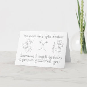 Festiva Tarjeta de El día de San Valentín de Médico de gir