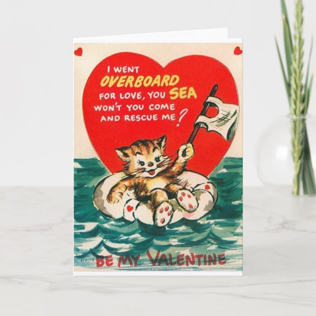 Festiva Tarjeta de El día de San Valentín de tablero de ga (Anverso)