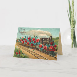 Festiva Tarjeta de El día de San Valentín del Tren de Amor