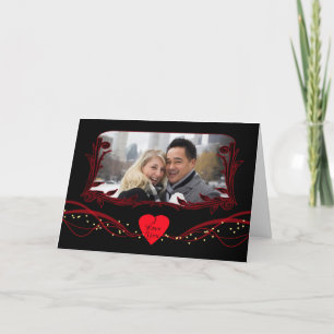 Festiva Tarjeta de El día de San Valentín fotográfico mode