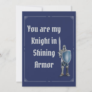 Festiva Tarjeta de El día de San Valentín Knight