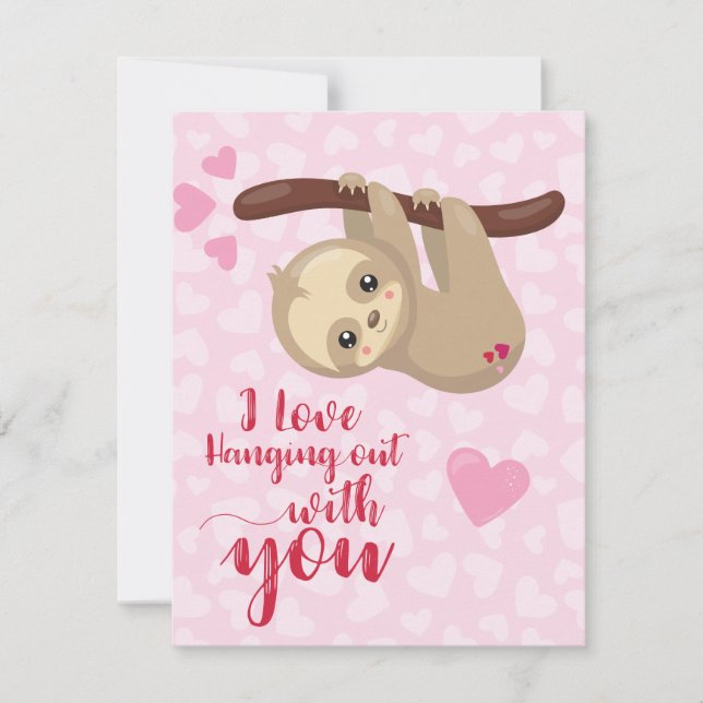 Festiva tarjeta de el día de San Valentín lenta (Anverso)